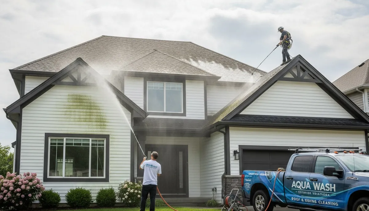 Professional roof cleaning service by vinyl siding experts in Austin, TX