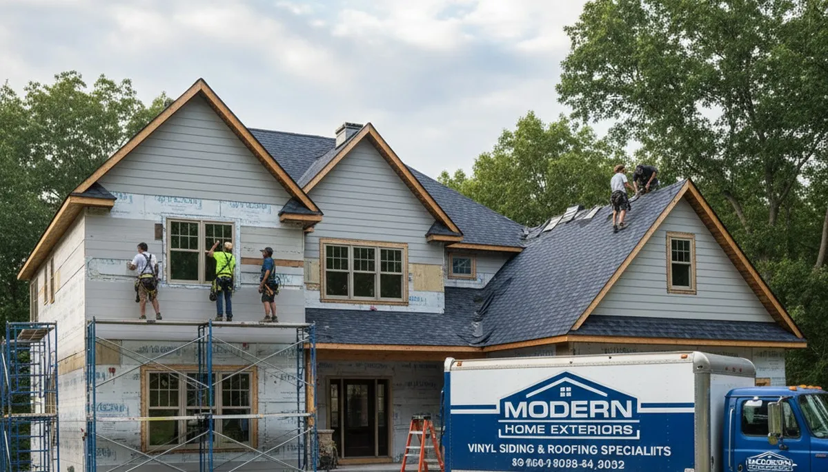Professional vinyl siding installation on Austin TX home exterior by Next Level Exteriors