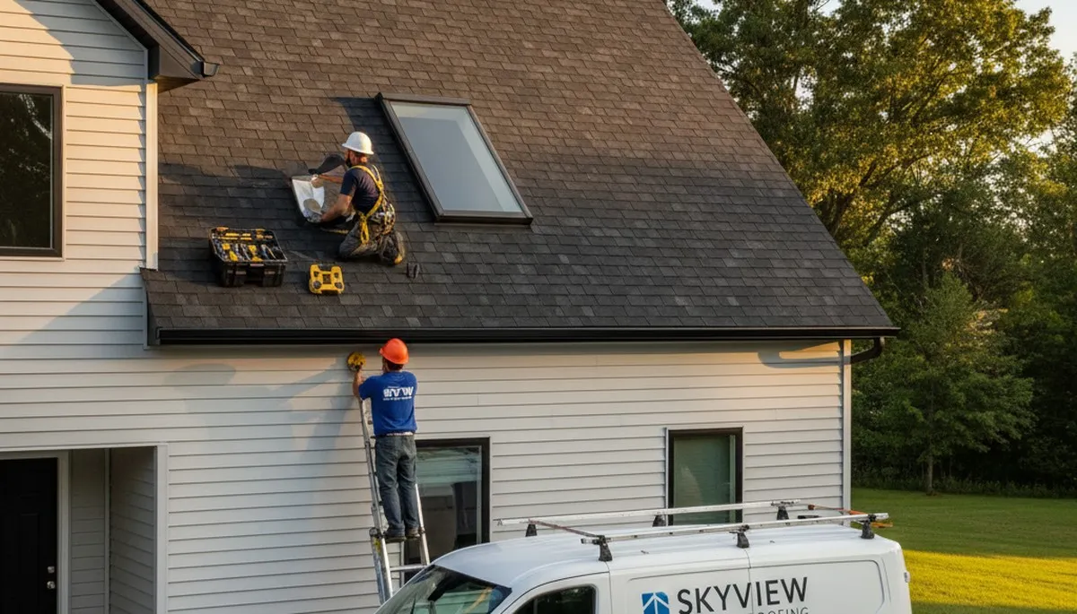 Vinyl siding repair and skylight restoration by Next Level Exteriors in Austin, TX