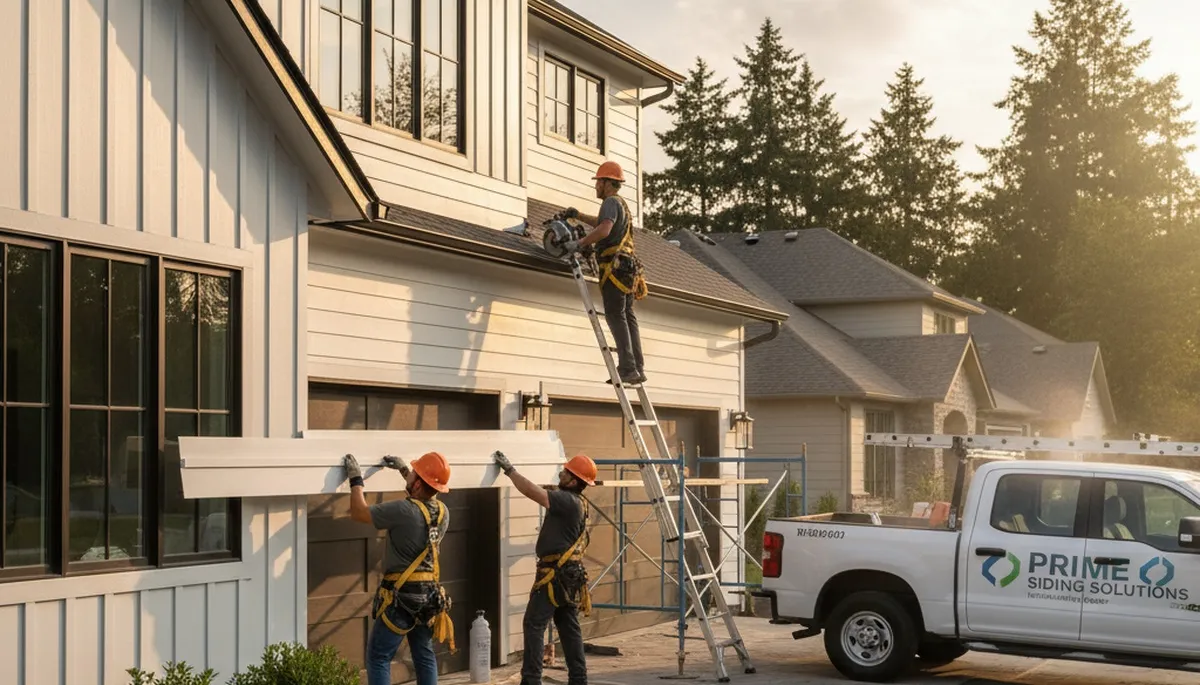 Professional vinyl siding installation on Austin, TX home by Next Level Exteriors contractors