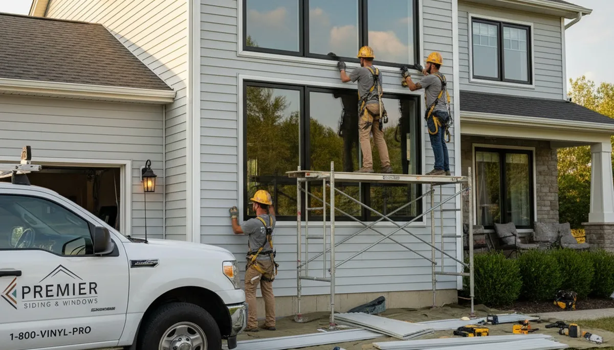 Professional window installation with vinyl siding in Austin, TX by Next Level Exteriors